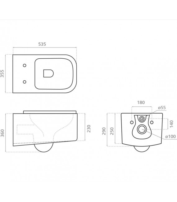 BATHCO 4533/UF YUCÓN Inodoro Suspendido