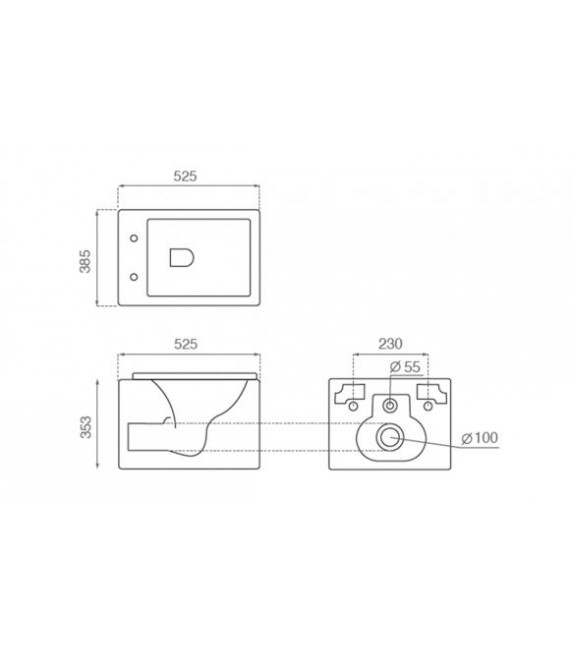 BATHCO 4535/UF ORINOCO Inodoro Suspendido