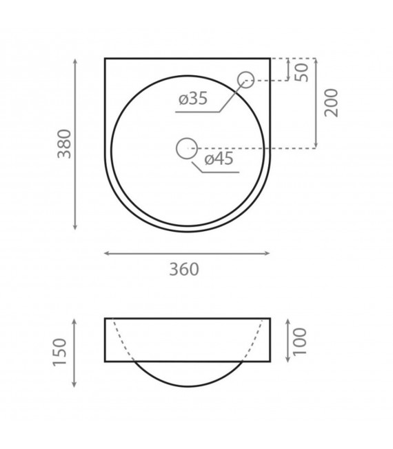 BATHCO 0087 DALIA Lavabo Encimera