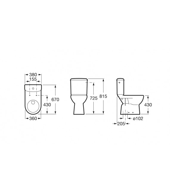 ROCA A342237000 ACCESS Inodoro Completo Desagüe A Suelo