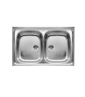 ROCA A870420903 Fregadero 2 Cubetas Inoxidable