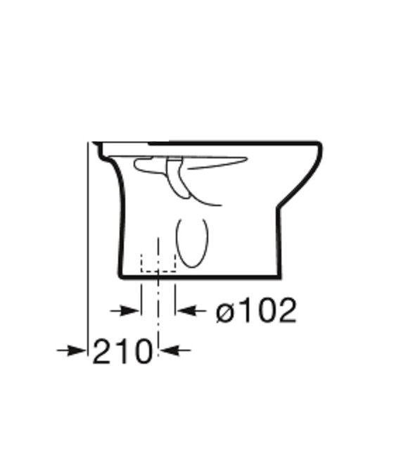 ROCA A342394000 VICTORIA Taza Salida Suelo