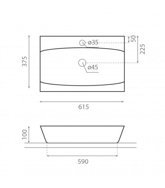 BATHCO 0041 SARDINERO Lavabo Rectangular