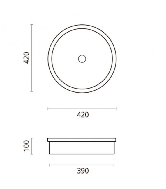 BATHCO 6015 BELTED Lavabo Solid Surface
