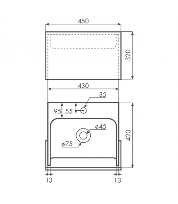 BATHCO 6014 VENETO Lavabo Suspendido