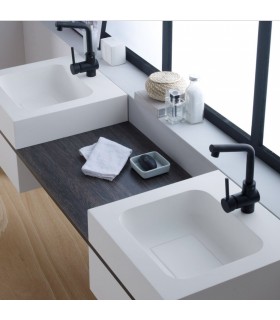 BATHCO 6012 CALABRIA Lavabo Doble con Balda