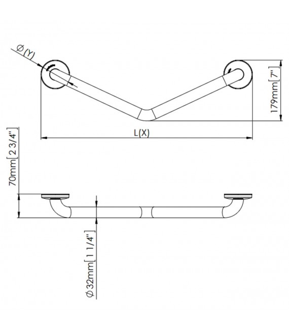 MEDICLINICS BA0130 Barra Ayuda Manillón Blanco