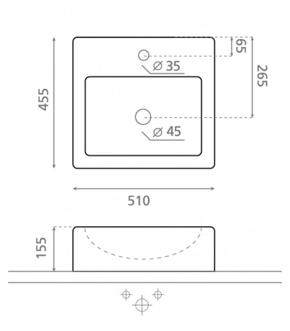 BOLONIA Lavabo Encimera