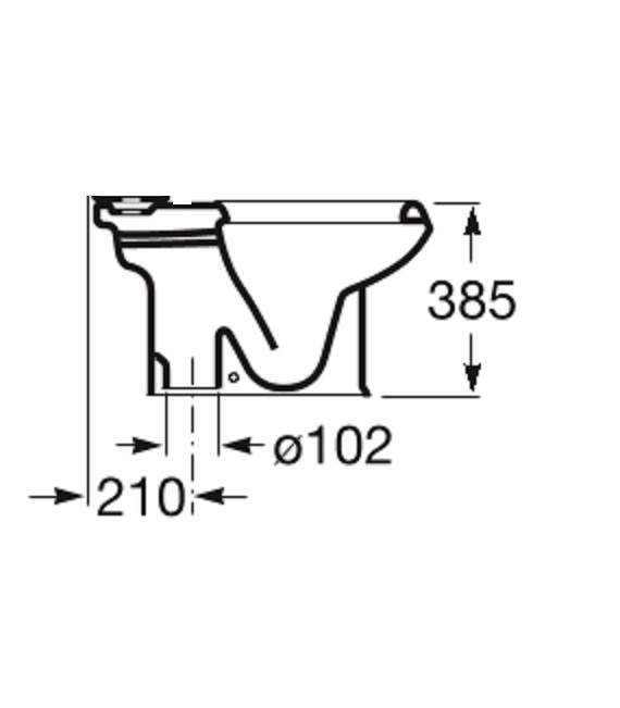 ROCA A342321001 DAMA RETRO Taza Salidad Vertical