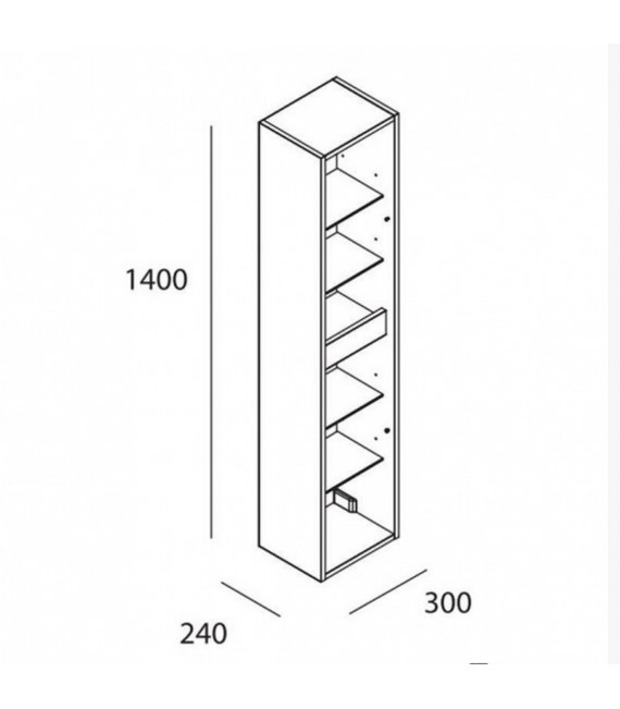 SALGAR 85175 NOJA/ARENYS Columna Colgar Blanco Brillo