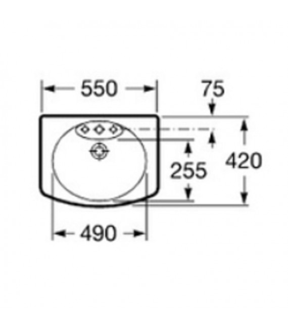 ROCA A325513000 DAMA SENSO Lavabo 55