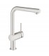 GROHE 32 168 DC0 MINTA Grifo Fregadero Extraible Recto Acero Satinado
