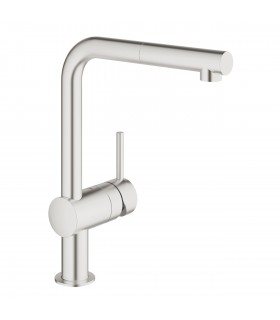 GROHE 32 168 DC0 MINTA Grifo Fregadero Extraible Recto Acero Satinado