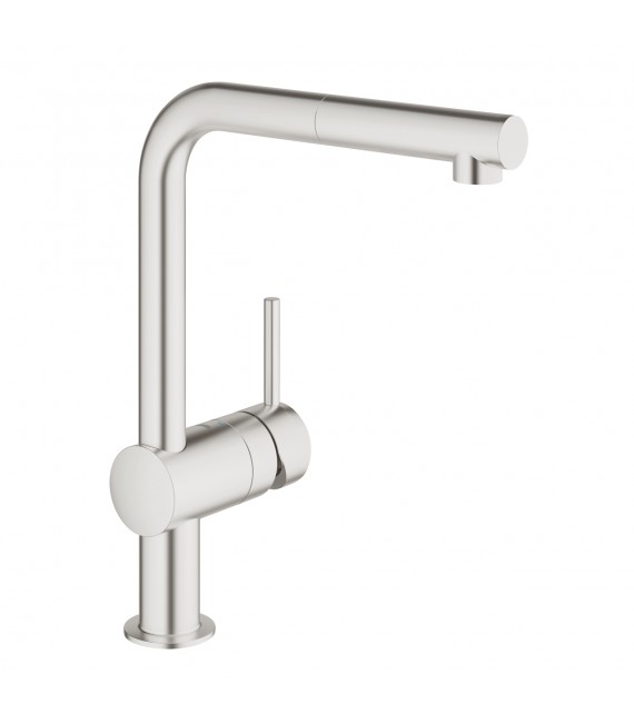 GROHE 32 168 DC0 MINTA Grifo Fregadero Extraible Recto Acero Satinado