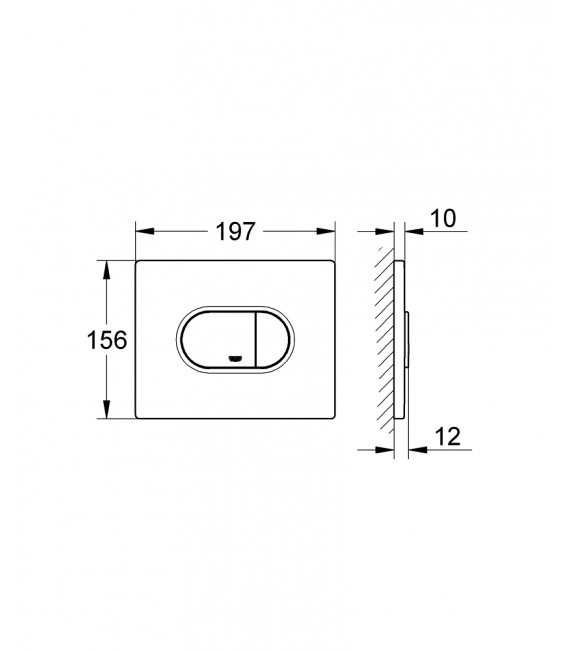 GROHE 38 858 000 Arena Cosmopolitan Escudo Horizontal Cromo Brillo