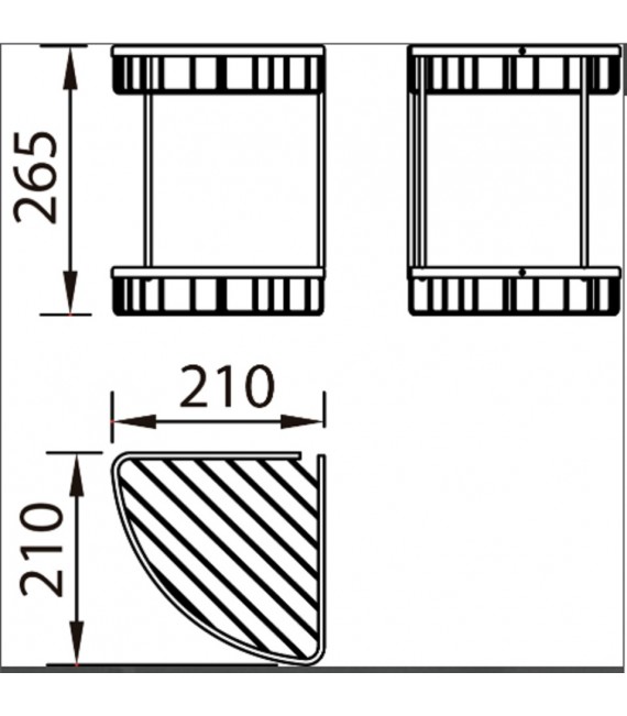 CLEVER 99480 URBAN Accesorio Jabonera Rejilla Esquina Doble