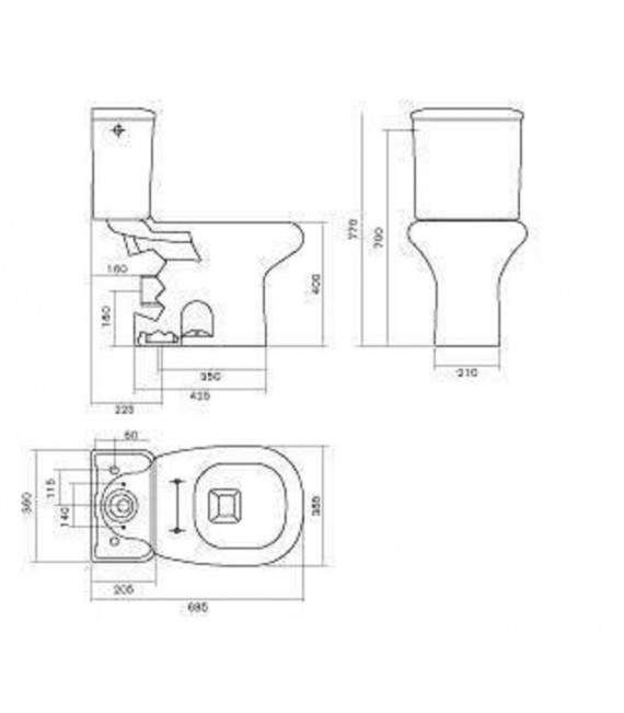 CIFIAL 1000210040 EDEN Inodoro Completo Salida Suelo