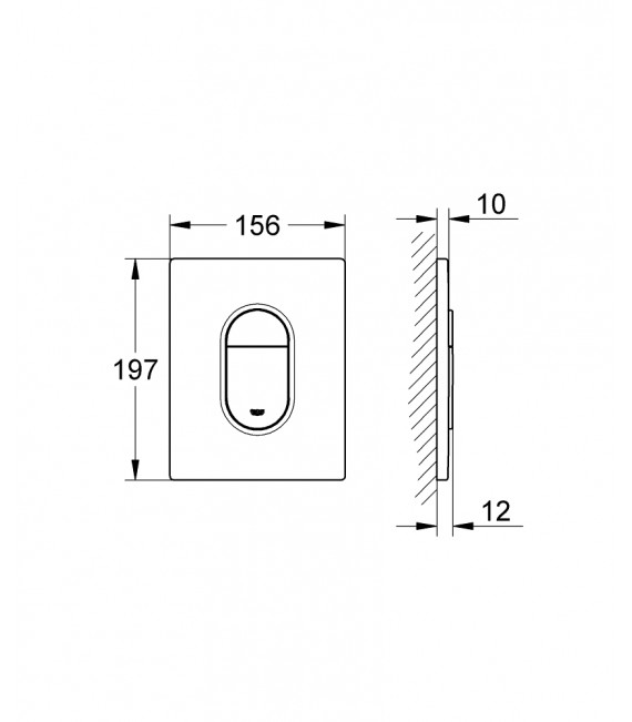 GROHE 38 844 000 Arena Cosmopolitan Escudo Cromo Brillo