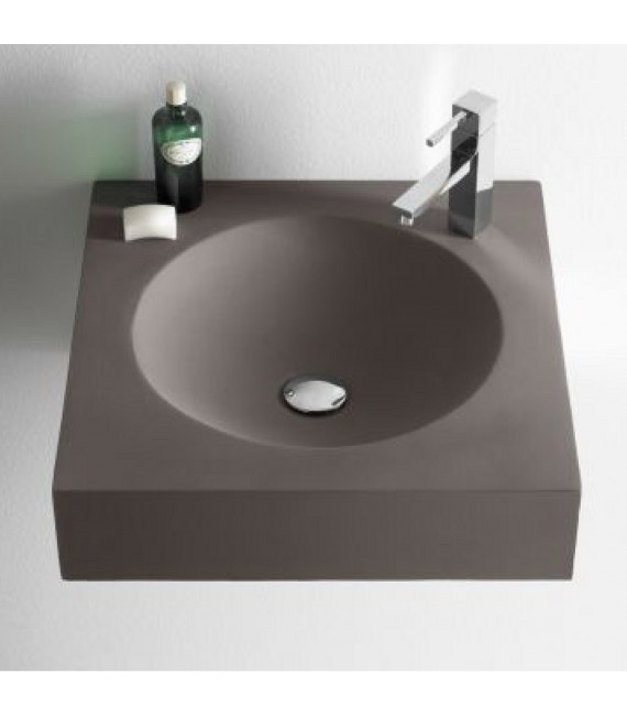 BATHCO 08016 PARBAYON Lavabo CEMENTO Cuadrado