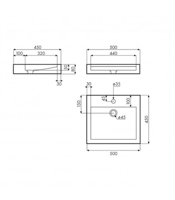 BATHCO 08020 SOBARZO Lavabo CEMENTO