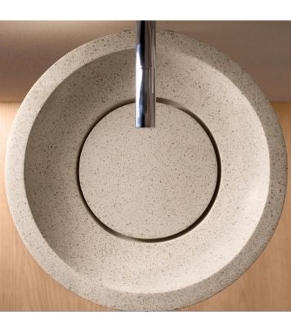 BATHCO 08033 SUANCES Lavabo TERRAZO Circular Beige