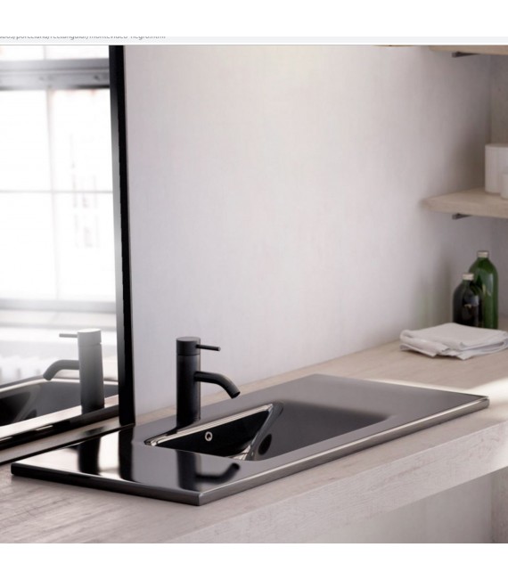 BATHCO 4012NEG MONTEVIDEO Lavabo 80 rectangular Negro