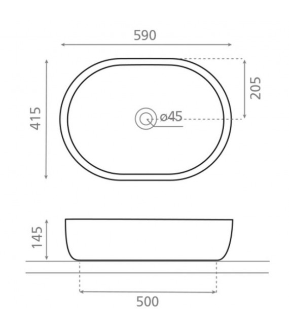 BATHCO 4037/CRU CRUDO TOULOUSE Lavabo Ovalado
