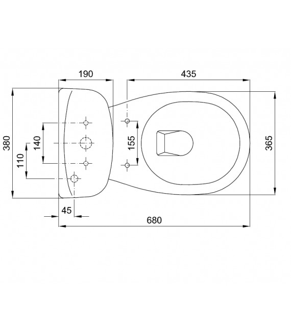 SANITANA MUNICH Taza Inodoro de Tanque Bajo