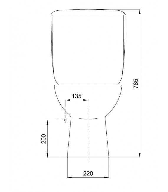 SANITANA MUNICH Taza Inodoro de Tanque Bajo