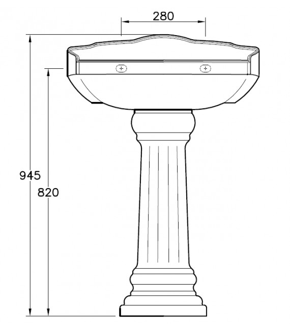 SANITANA GRECIA Lavabo con Pedestal