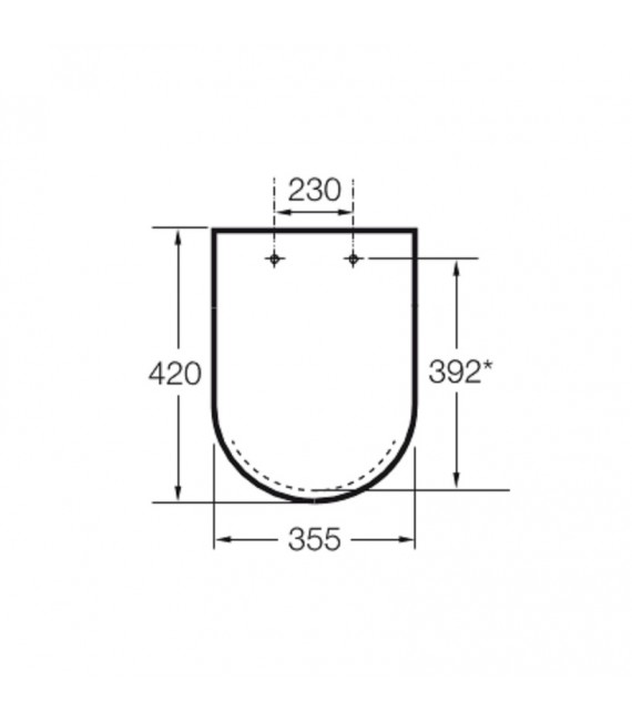 ROCA A80178C004 DAMA COMPACTO Tapa Asiento Wc Caída Amortiguada