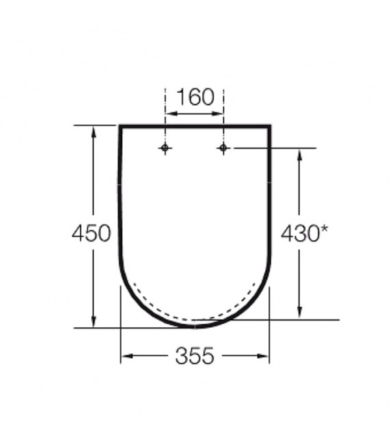 ROCA A801782004 DAMA Tapa Asiento WC Caída Amortiguada