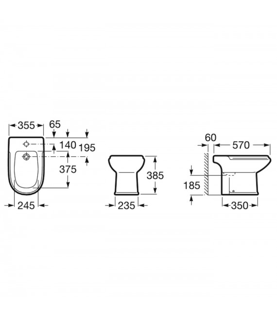 ROCA A351324001 DAMA RETRO Bidé Con Tapa