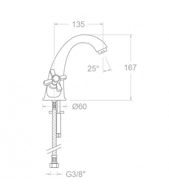 RAMON SOLER 3101C GAUDI Grifo Lavabo Cromo