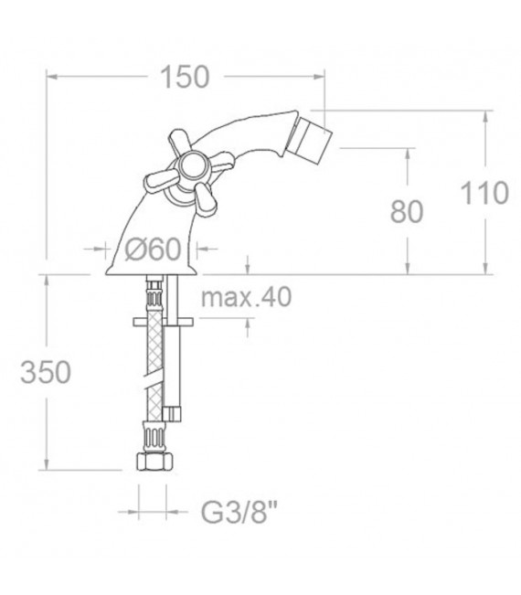 RAMON SOLER 3103C GAUDI Grifo Bidé Cromo