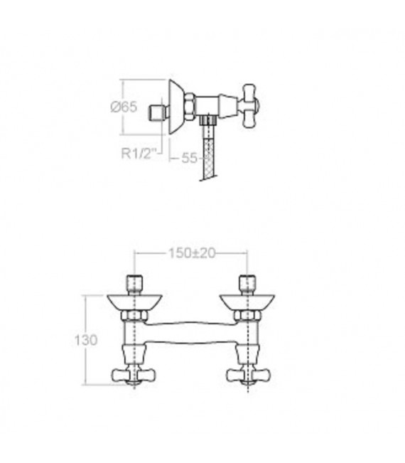 RAMON SOLER 3108CG GAUDI Grifo De Ducha Con Equipo