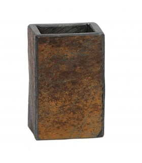 ANDREA HOUSE BA12093 Vaso Para Cepillo De Dientes Efecto Óxido