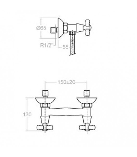 RAMON SOLER 3108CS GAUDI Grifo De Ducha Sin Equipo