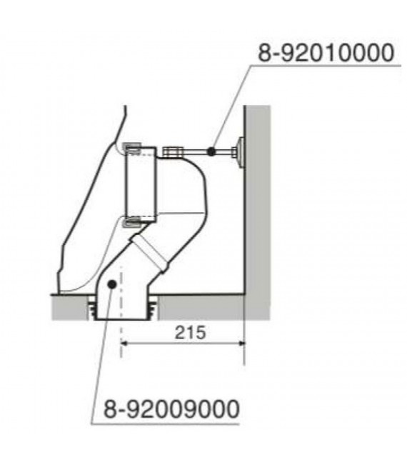 ROCA AV0007700R Codo Evacuación Vertical 210 mm