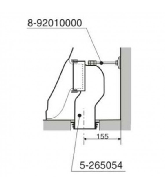 ROCA A892009000 Codo Evacuación Vertical 155 mm