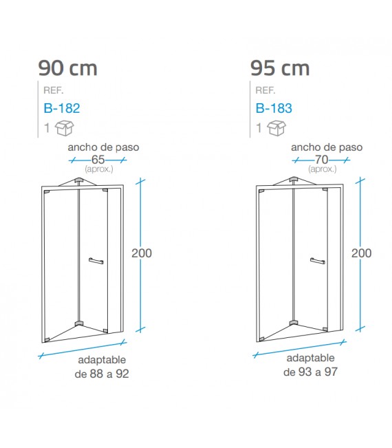 BECRISA MUNICH Frontal Ducha Plegable