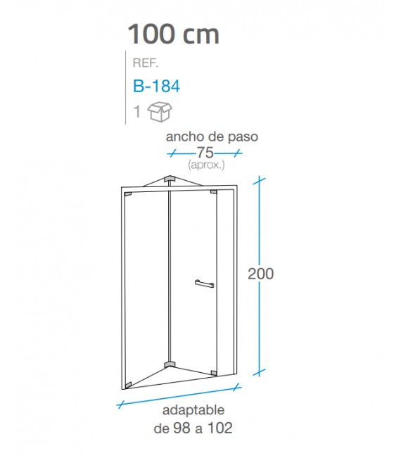 BECRISA MUNICH Frontal Ducha Plegable