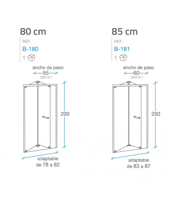 BECRISA MUNICH Frontal Ducha Plegable