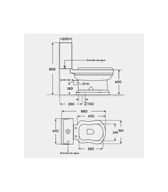 FOSSIL NATURA ATENAS Inodoro Clásico