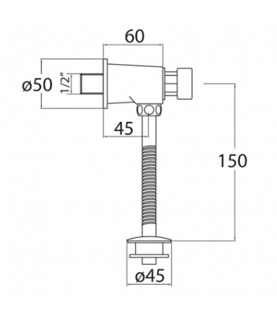 CLEVER 60736 Temporizado Urinario Mural M26X1,5 7 S