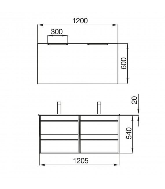 SALGAR 84958 ATTILA Conjunto Mueble 120 Roble Eternity