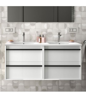 SALGAR 84955 ATTILA Mueble+Lavabo 120 Blanco Brillo