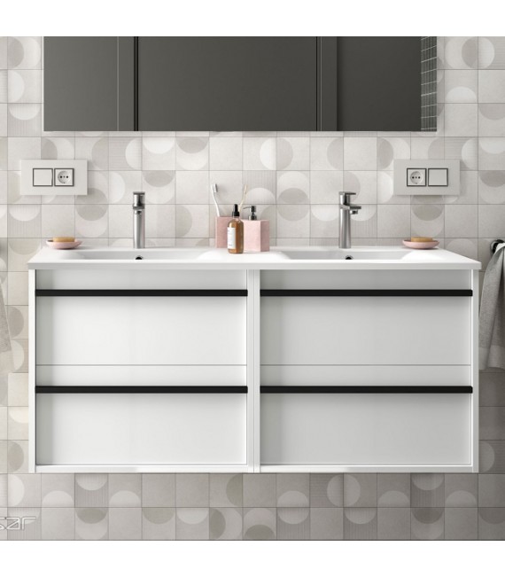 SALGAR 84955 ATTILA Mueble+Lavabo 120 Blanco Brillo
