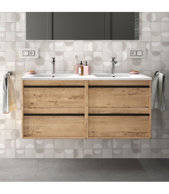 SALGAR 84957 ATTILA Mueble+Lavabo 120 Roble Ostippo
