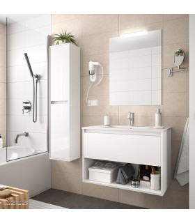 SALGAR NOJA Conjunto Mueble 1 Cajón Completo Blanco Brillo